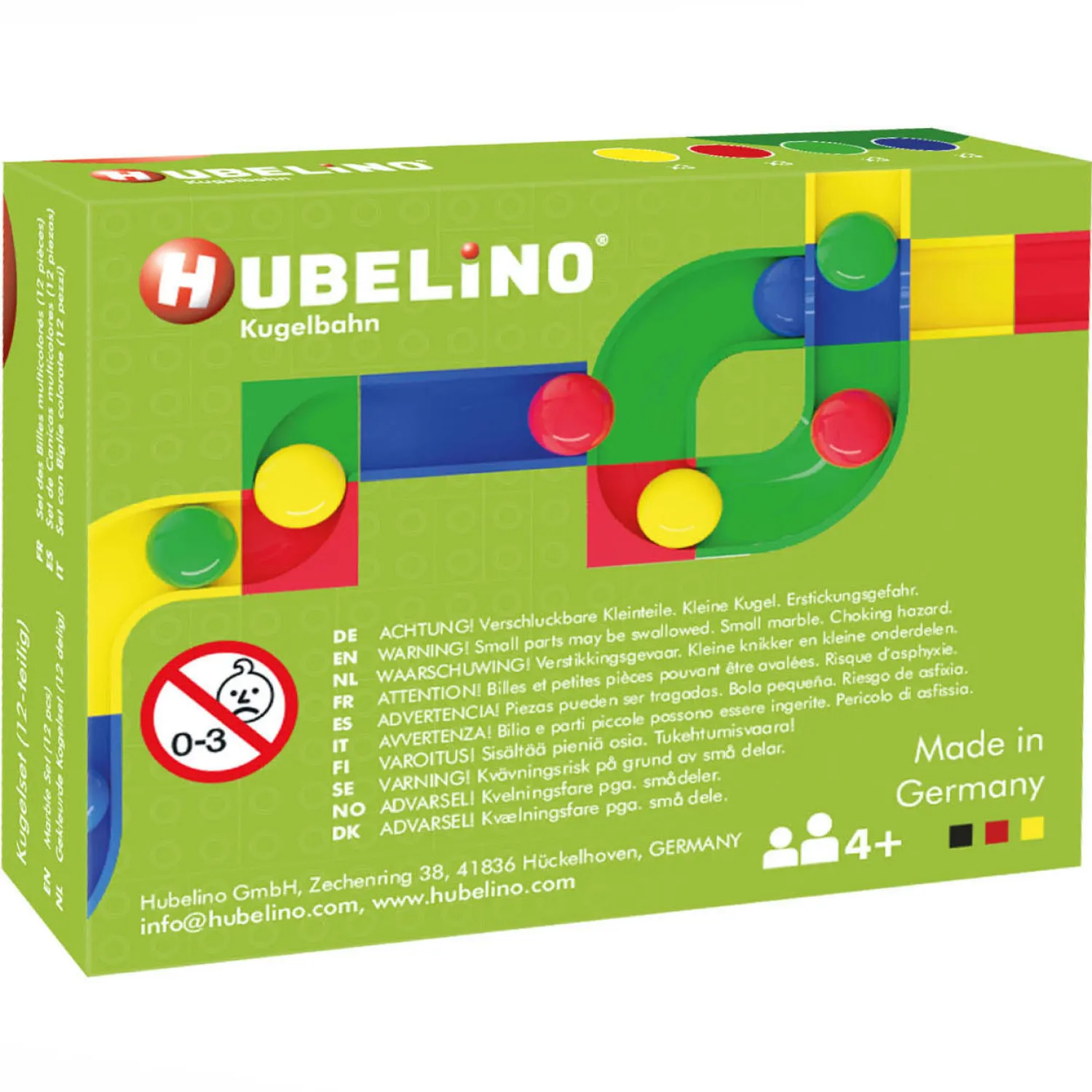 Hubelino Knikkers Kunststof - 12st. Hot