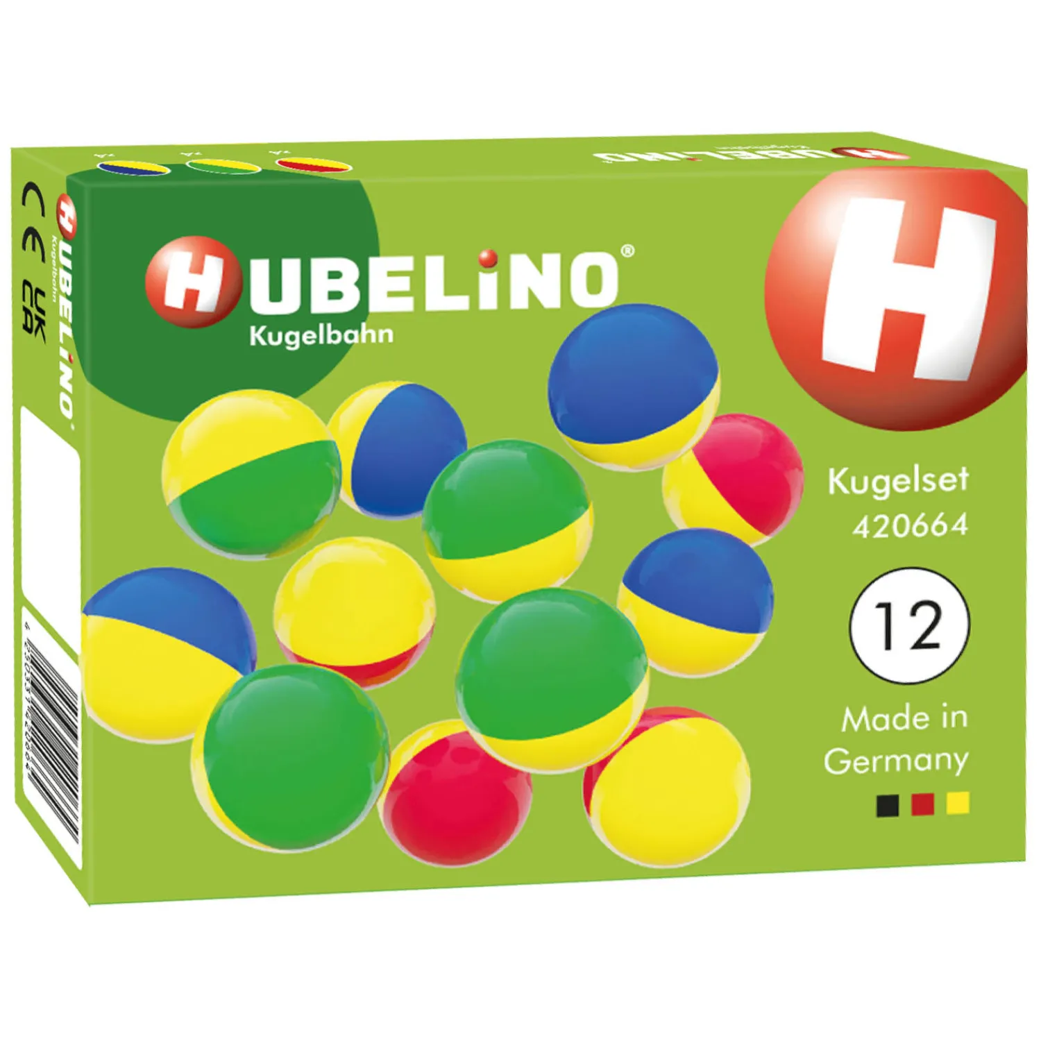 Knikkers Twee Kleuren, 12st.-Hubelino Clearance