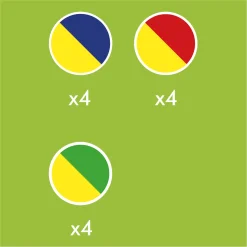 Knikkers Twee Kleuren, 12st.-Hubelino Clearance