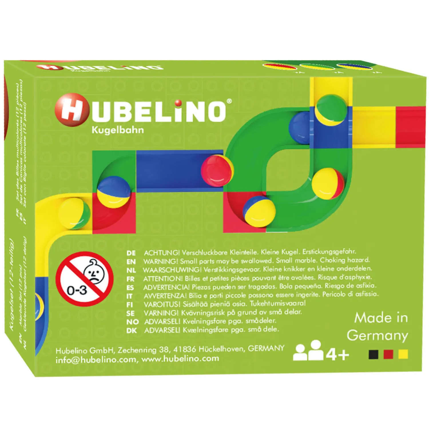 Knikkers Twee Kleuren, 12st.-Hubelino Clearance