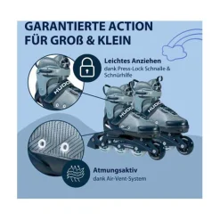 Hudora Inline Skeelers Leon 2.0 Ocean, Maat 37-41 New