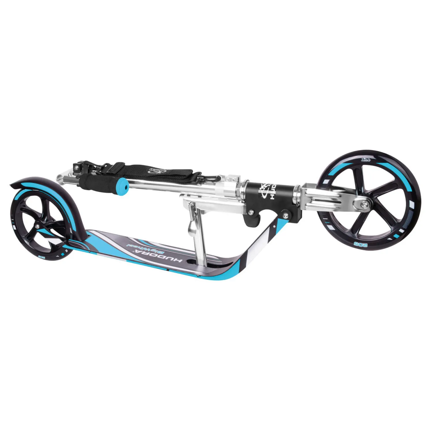 Scooter Big Wheel Step RX205 - Zwart/Blauw-Hudora Hot