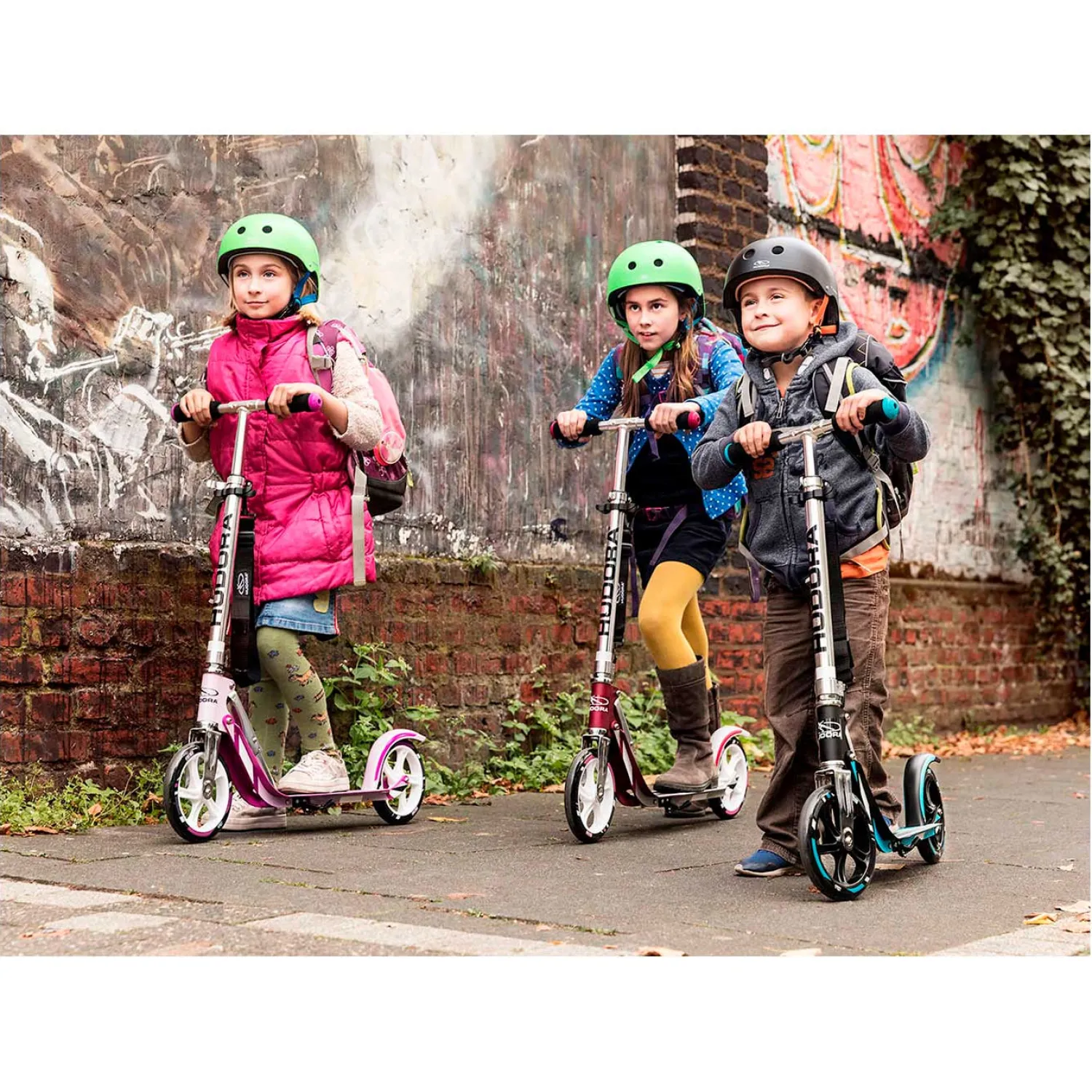 Scooter Big Wheel Step RX205 - Zwart/Rood-Hudora Hot