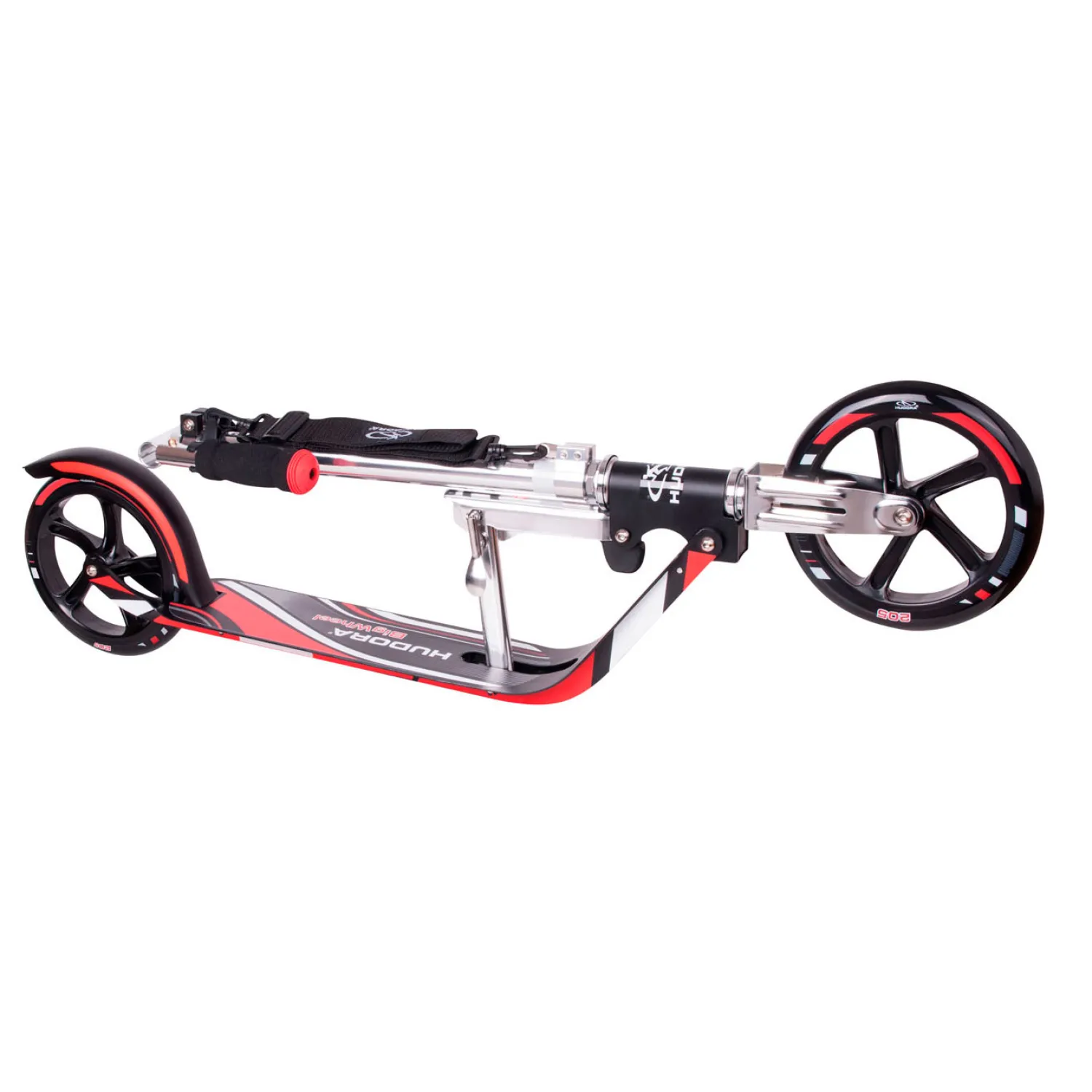 Scooter Big Wheel Step RX205 - Zwart/Rood-Hudora Hot