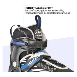 Skeelers Leon Blauw/Zwart, maat 37-40-Hudora Online