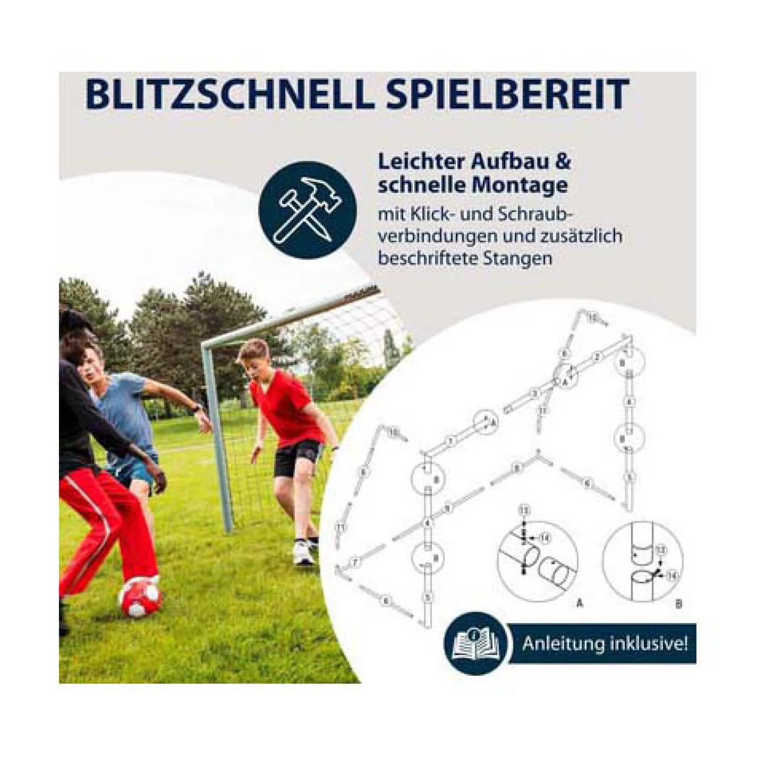 Voetbaldoel Expert 120>HUDORA Sale