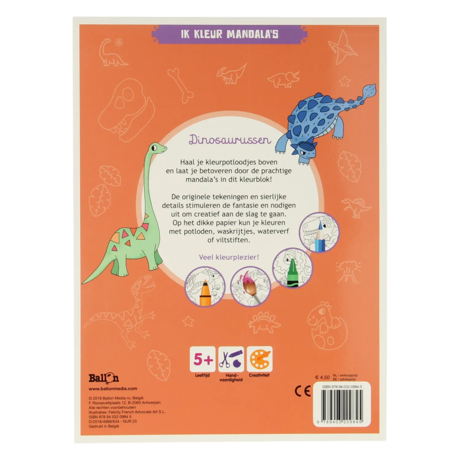 Ik Kleur Mandala's Dinosaurussen-Wins Holland Best