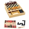 4-in1 Houten Spellendoos, 17cm Clearance