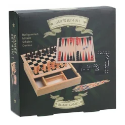 4-in1 Houten Spellendoos, 17cm Clearance