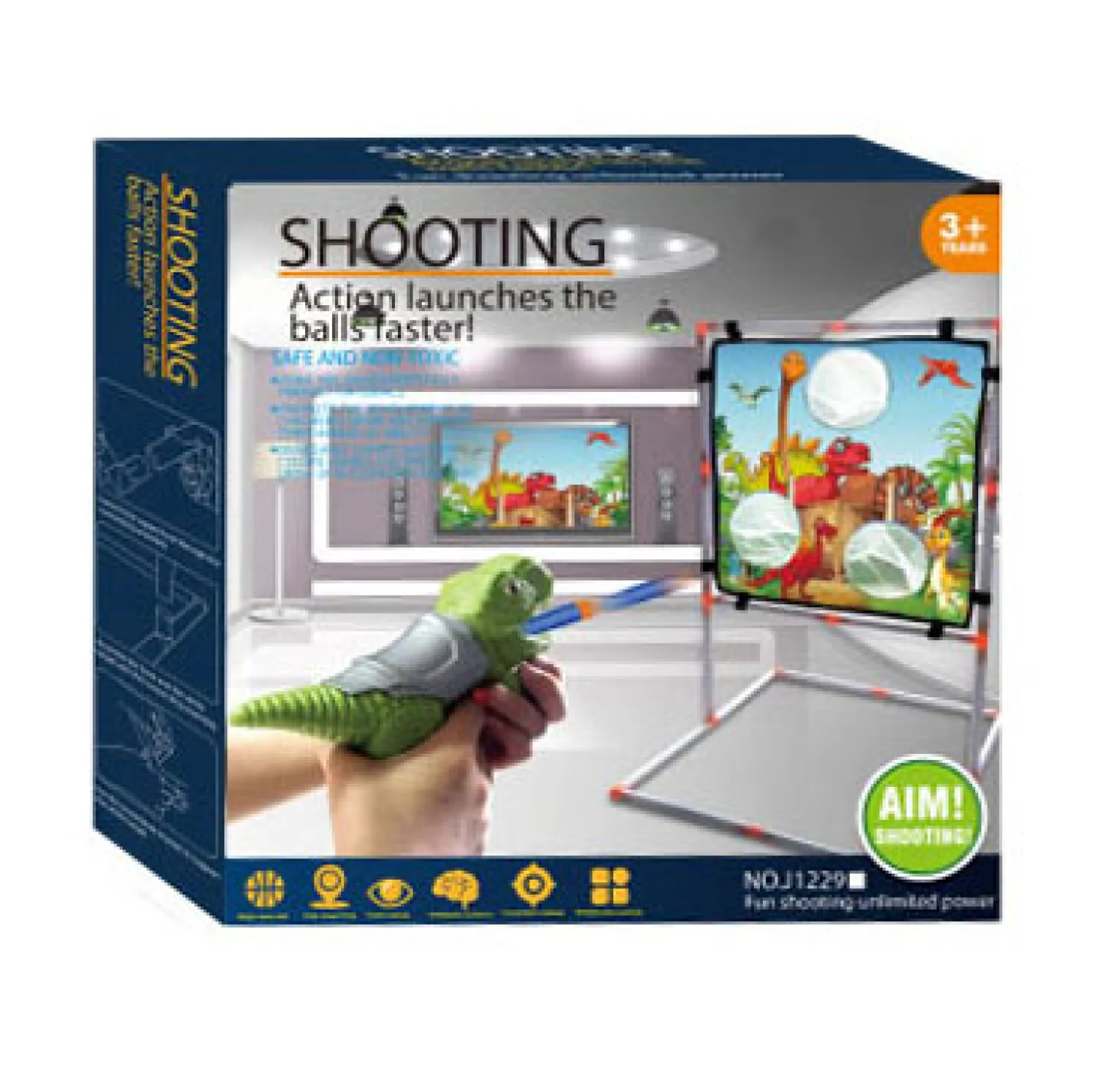 2in1 Schieten & Gooien Dino- Clearance