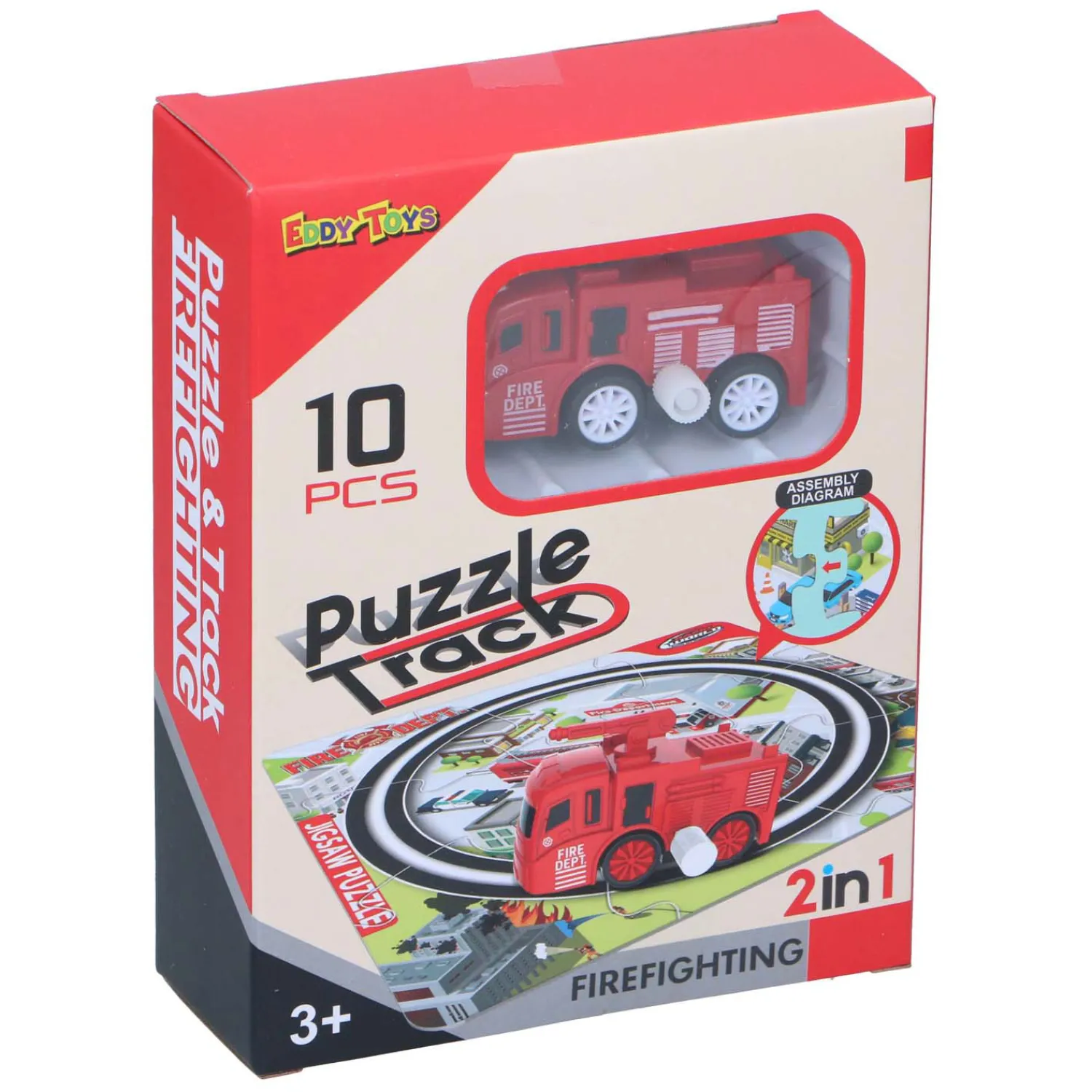 2-in-1 Spoorpuzzel met Auto, 9st. Online