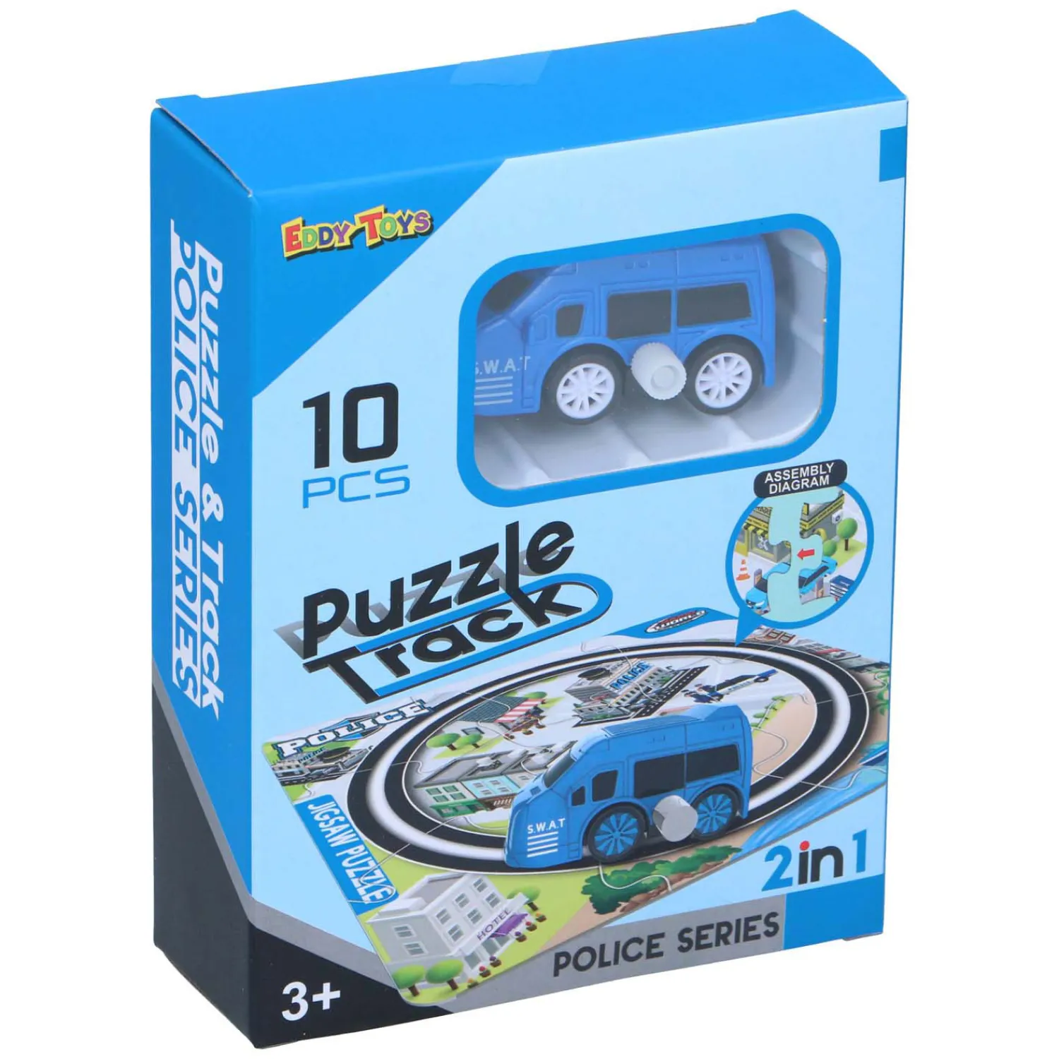 2-in-1 Spoorpuzzel met Auto, 9st. Online