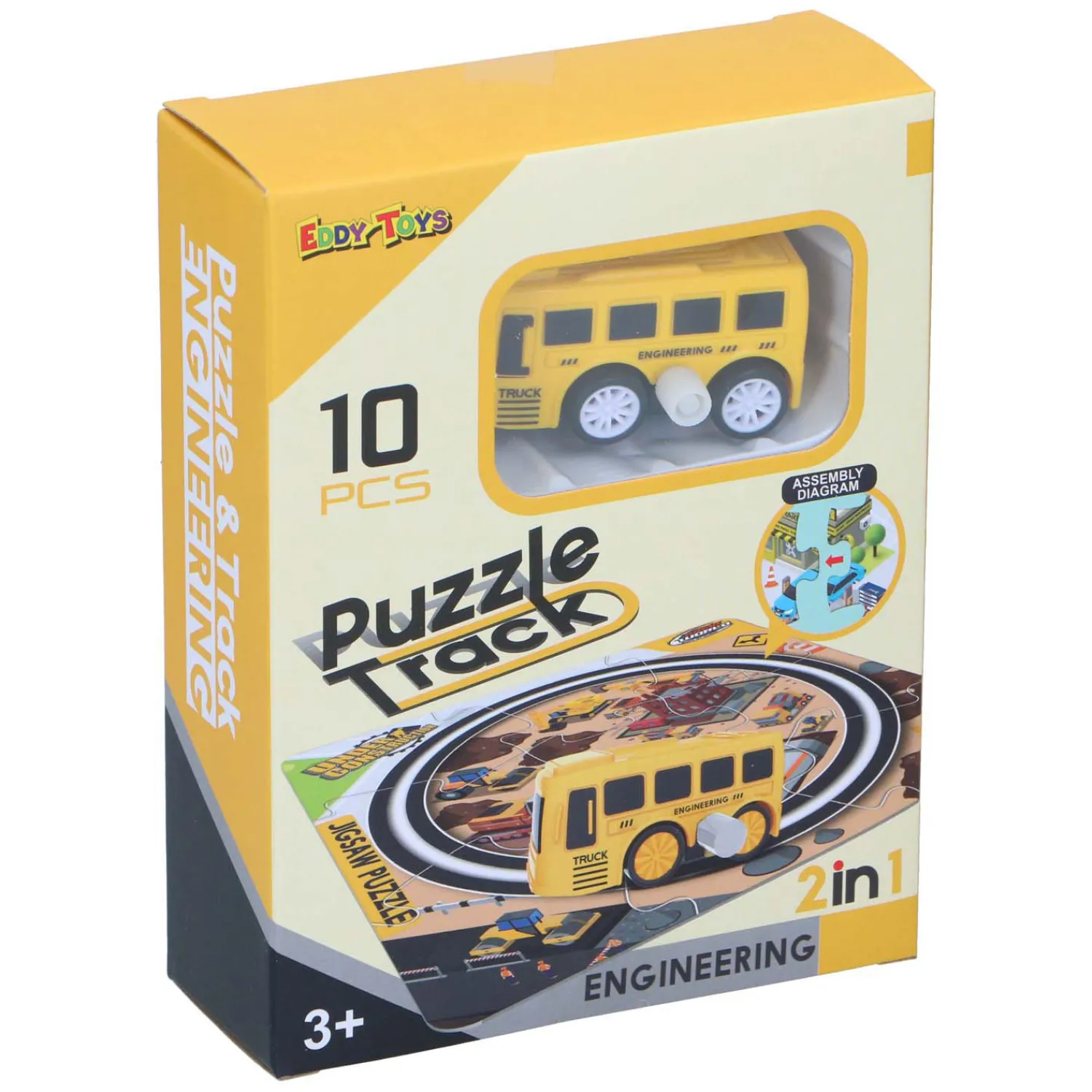 2-in-1 Spoorpuzzel met Auto, 9st. Online