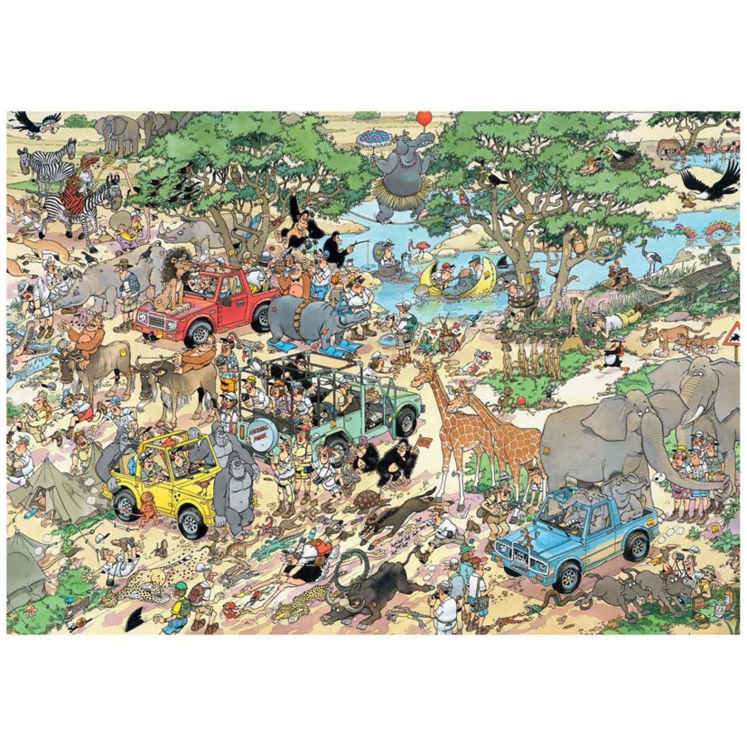 Jan van Haasteren Legpuzzel - 2in1 Safari & Storm, 2x1000st.>Jumbo Hot