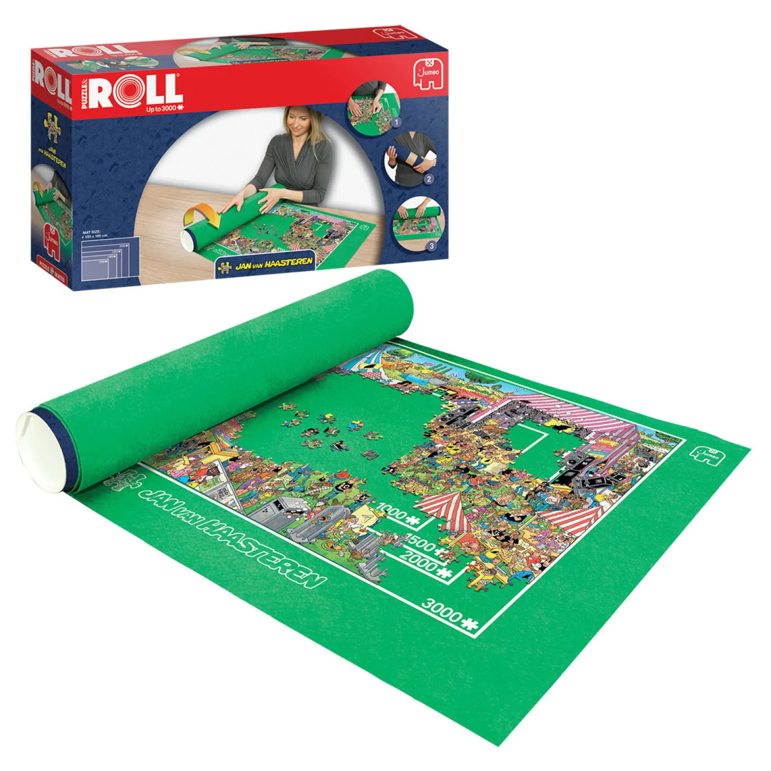 Jumbo Jan van Haasteren Puzzelmat en Rol, tot 3000 stukjes Clearance