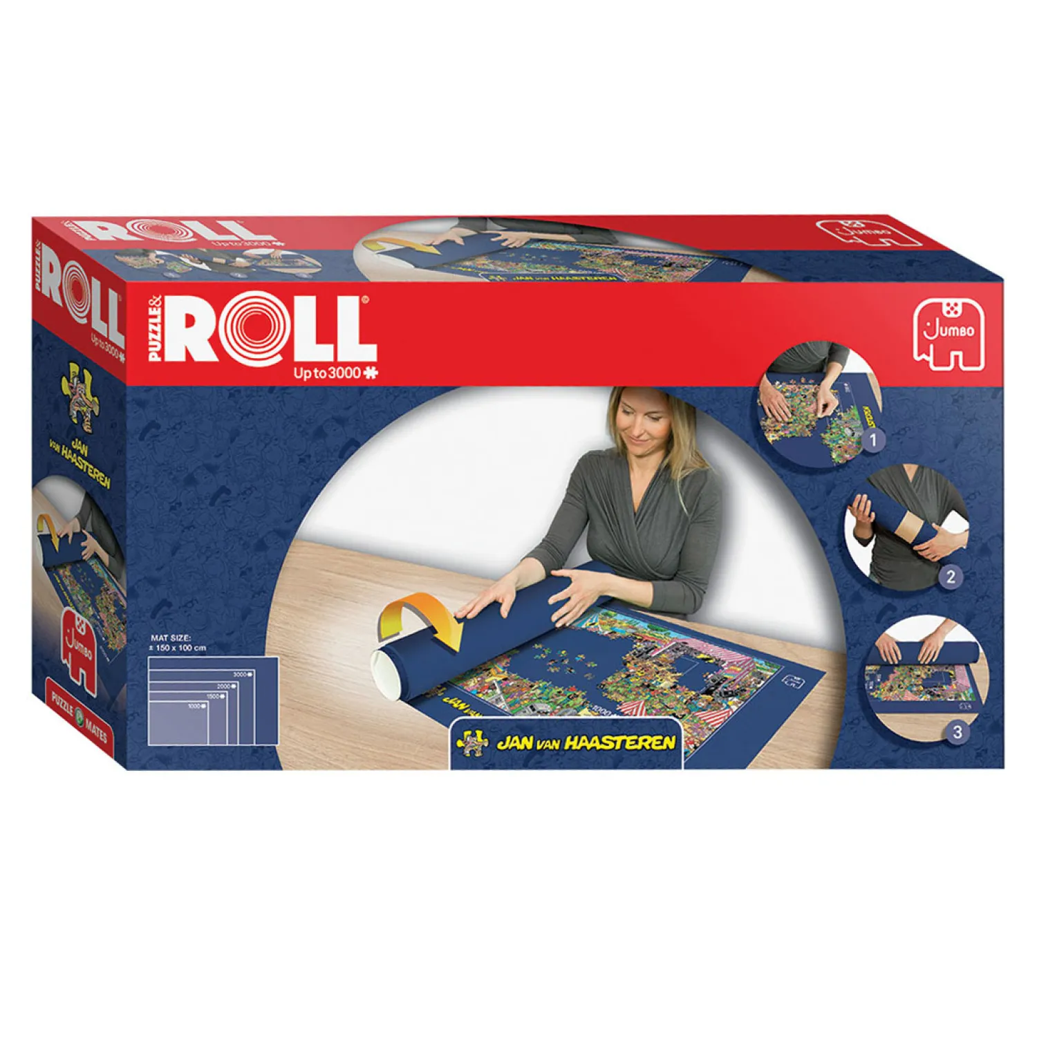 Jumbo Jan van Haasteren Puzzelmat en Rol, tot 3000 stukjes Clearance
