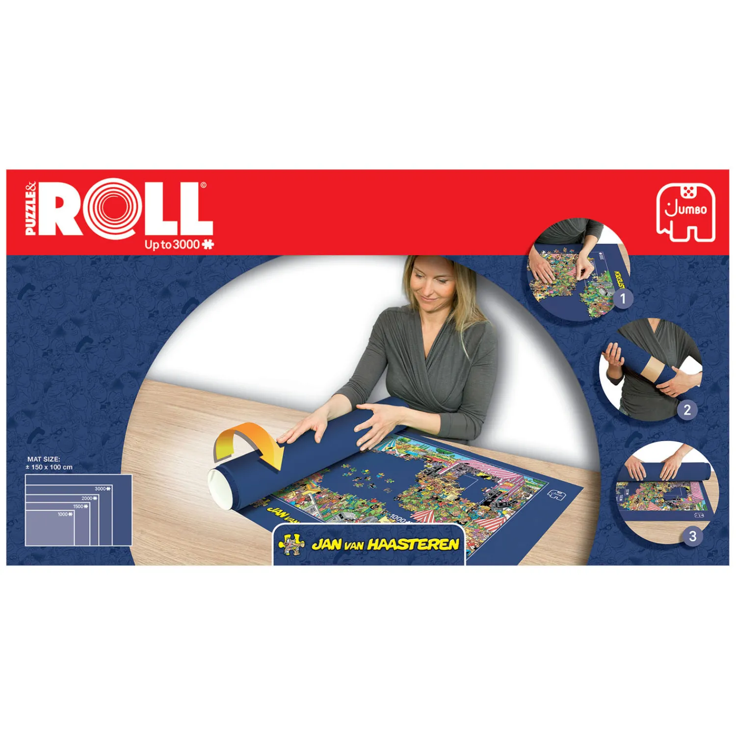 Jumbo Jan van Haasteren Puzzelmat en Rol, tot 3000 stukjes Clearance