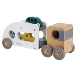 Janod Bolid Houten Autotransporter 4dlg. New