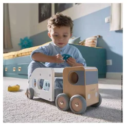 Janod Bolid Houten Autotransporter 4dlg. New