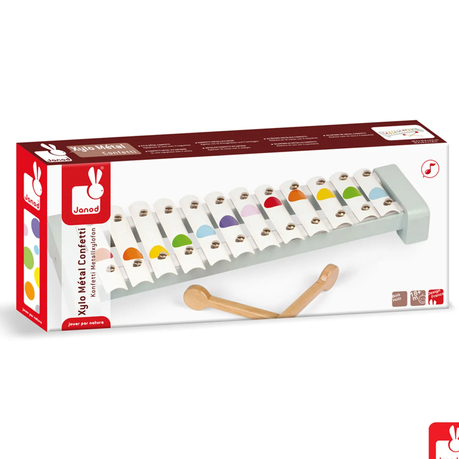 Janod Confetti Xylofoon Metaal Clearance
