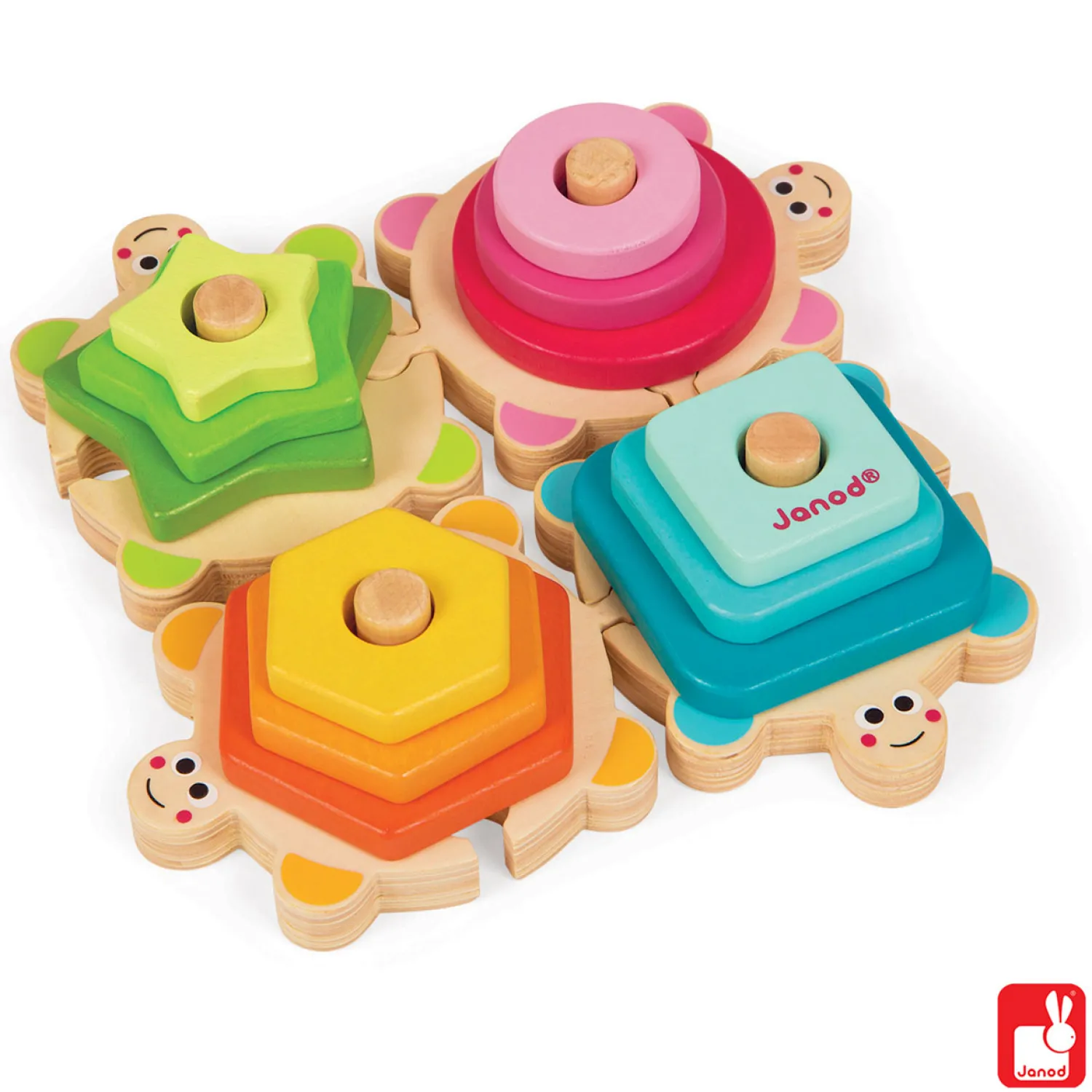 Janod I Wood Stapel Schildpadjes Discount