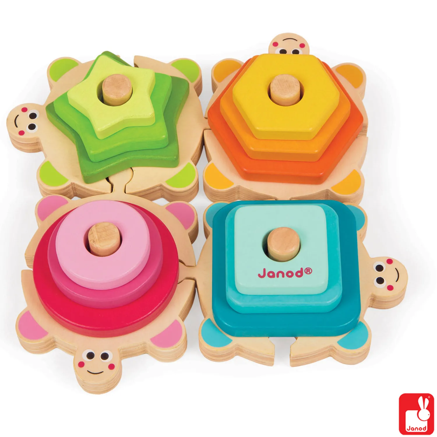 Janod I Wood Stapel Schildpadjes Discount