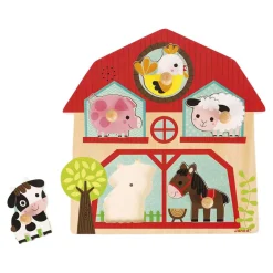 Muzikale Puzzel - De vrienden van de boerderij-Janod Outlet