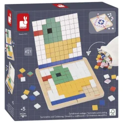 Pedagogie - Houten Mozaiek Symetrie en Codetaal - 210dlg.>Janod Clearance