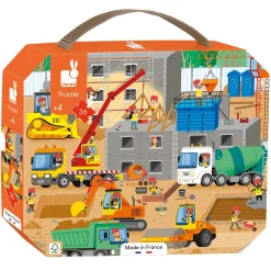 Puzzel - Op de Bouwplaats, 36st.>Janod Outlet