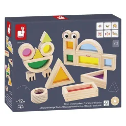 Janod Sensori - Houten Doorschijnende Blokkenset - 24dlg. New