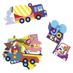 Stickers - 50 Grote Stickers Voertuigen-Janod Discount