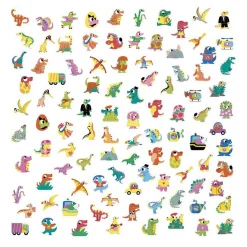Janod Stickers - 100 Stickers Dino Discount