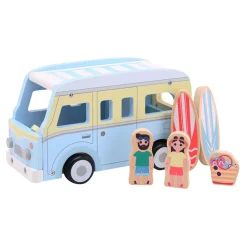 Joueco Houten Retro Strandbus met Accessoires New