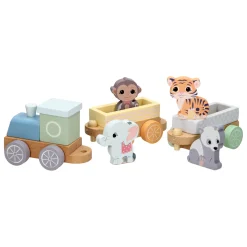 Houten Trein Wilde Dieren-Joueco Sale