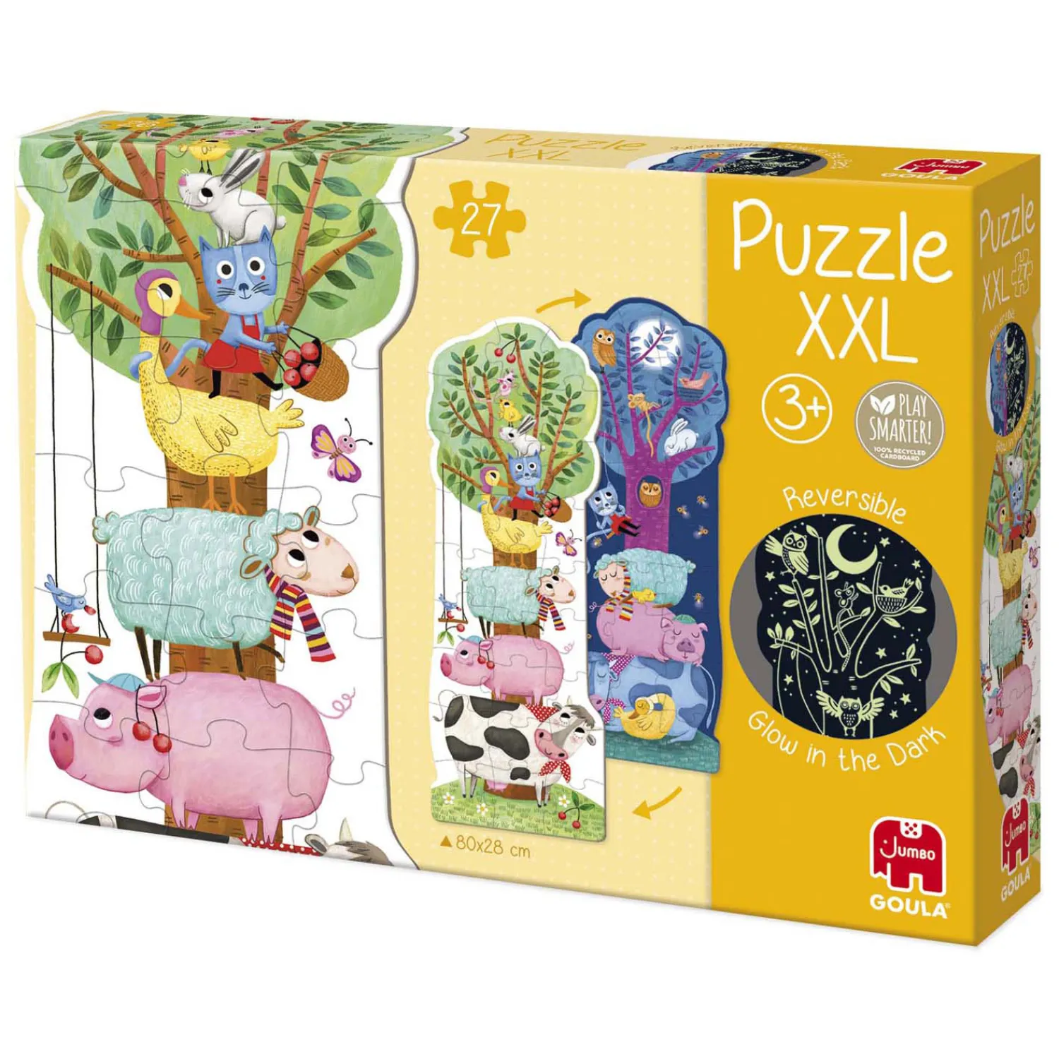 Goula Omkeerbare Puzzel XXL Boerderij Dag en Nacht, 27st.>Jumbo Online