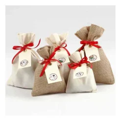 Jute Zakje met Trekkoord, 4 stuks> Best