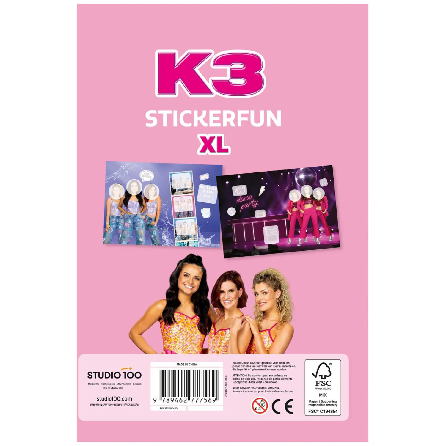 K3 Stickerboek - Stickerfun XL>Studio 100 Online