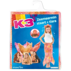 K3 Zeemeerminstaart en Tiara Maat 140, 7-10 jaar-Studio 100 Outlet