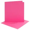 Kaarten en Enveloppen Donker Roze, 4st.>Creativ Company Best