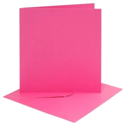Kaarten en Enveloppen Donker Roze, 4st.>Creativ Company Best