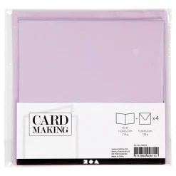 Creativ Company Kaarten en Enveloppen Lichtpaars, 4st. Clearance