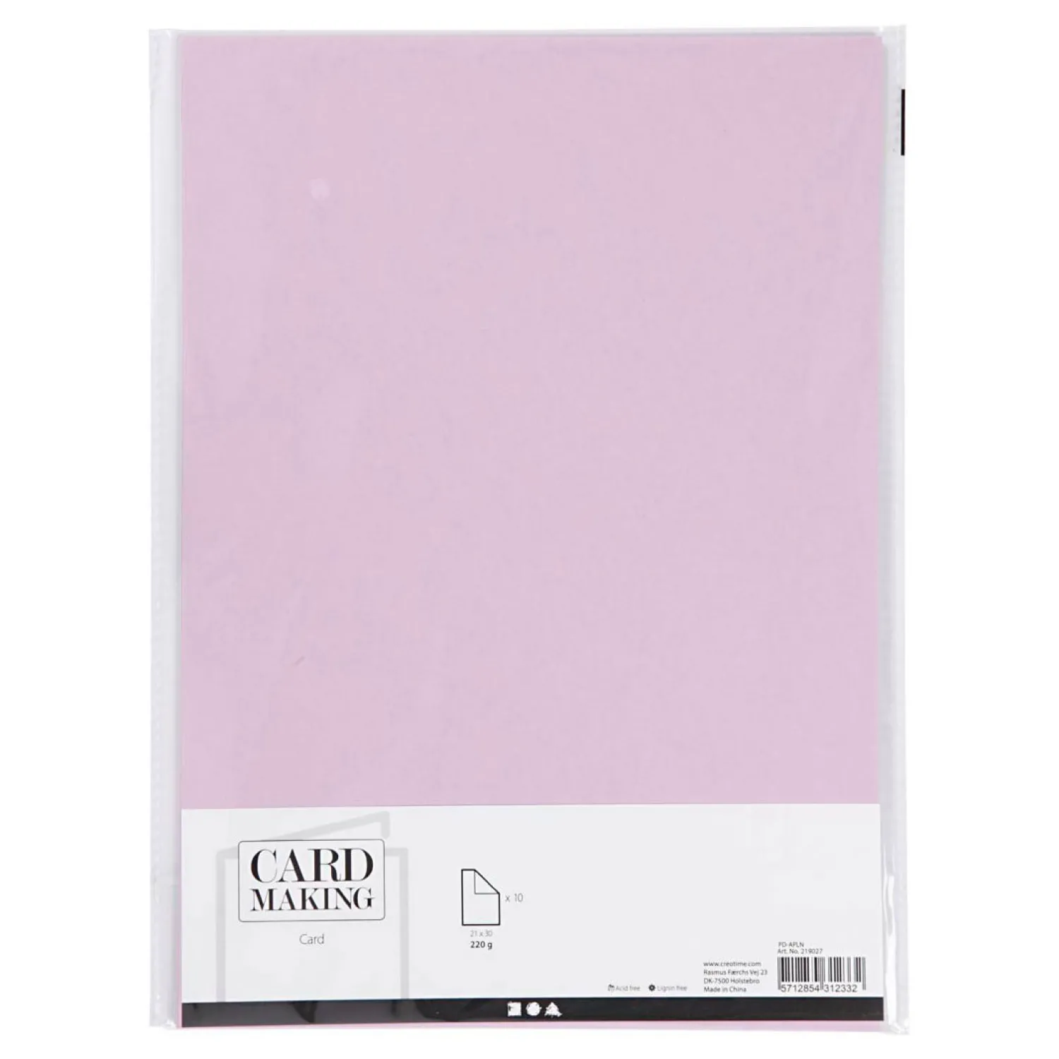 Karton Lichtpaars A4 220g, 10st.>Creativ Company New