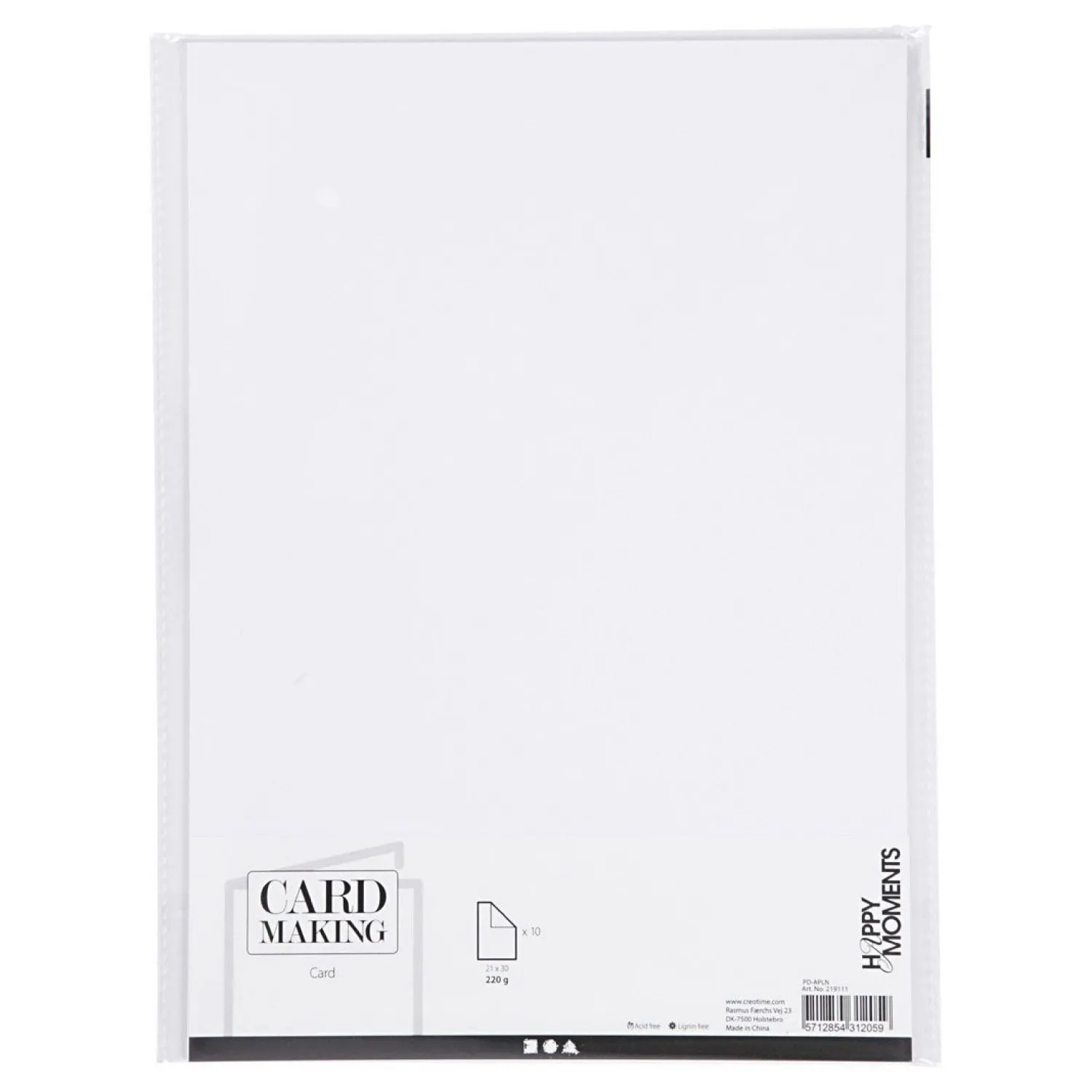 Karton Off-white A4 220g, 10st.>Creativ Company Clearance