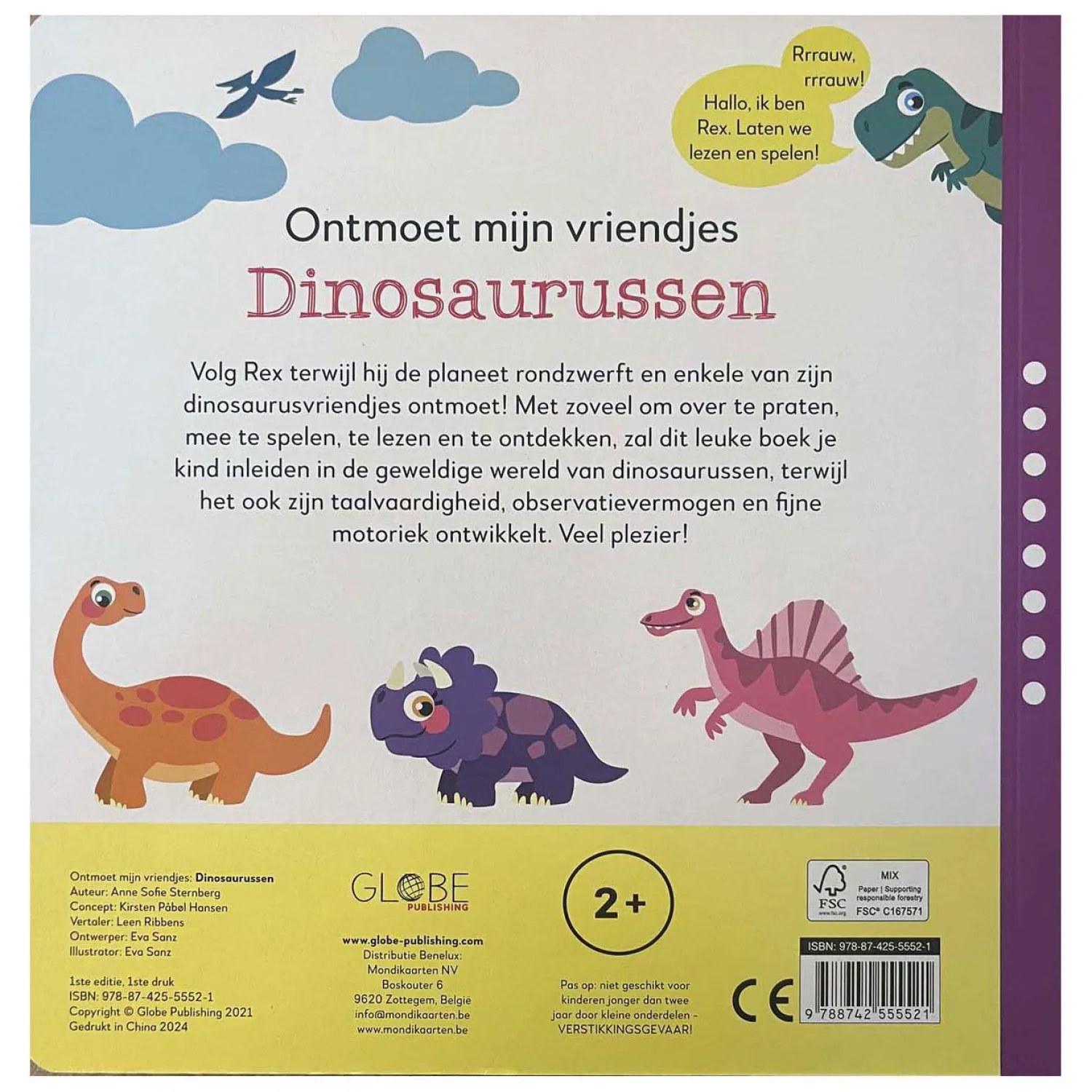 Mondikaarten Kartonboek Ontmoet mijn Vriendjes Dino's Online