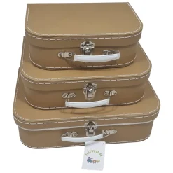 Kartonnen Koffer Set Bruin, 3st.>Playwood New