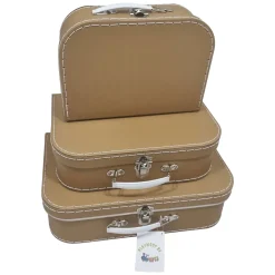 Kartonnen Koffer Set Bruin, 3st.><noscript><img width=