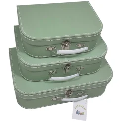 Kartonnen Koffer Set Groen, 3st.-Playwood Best