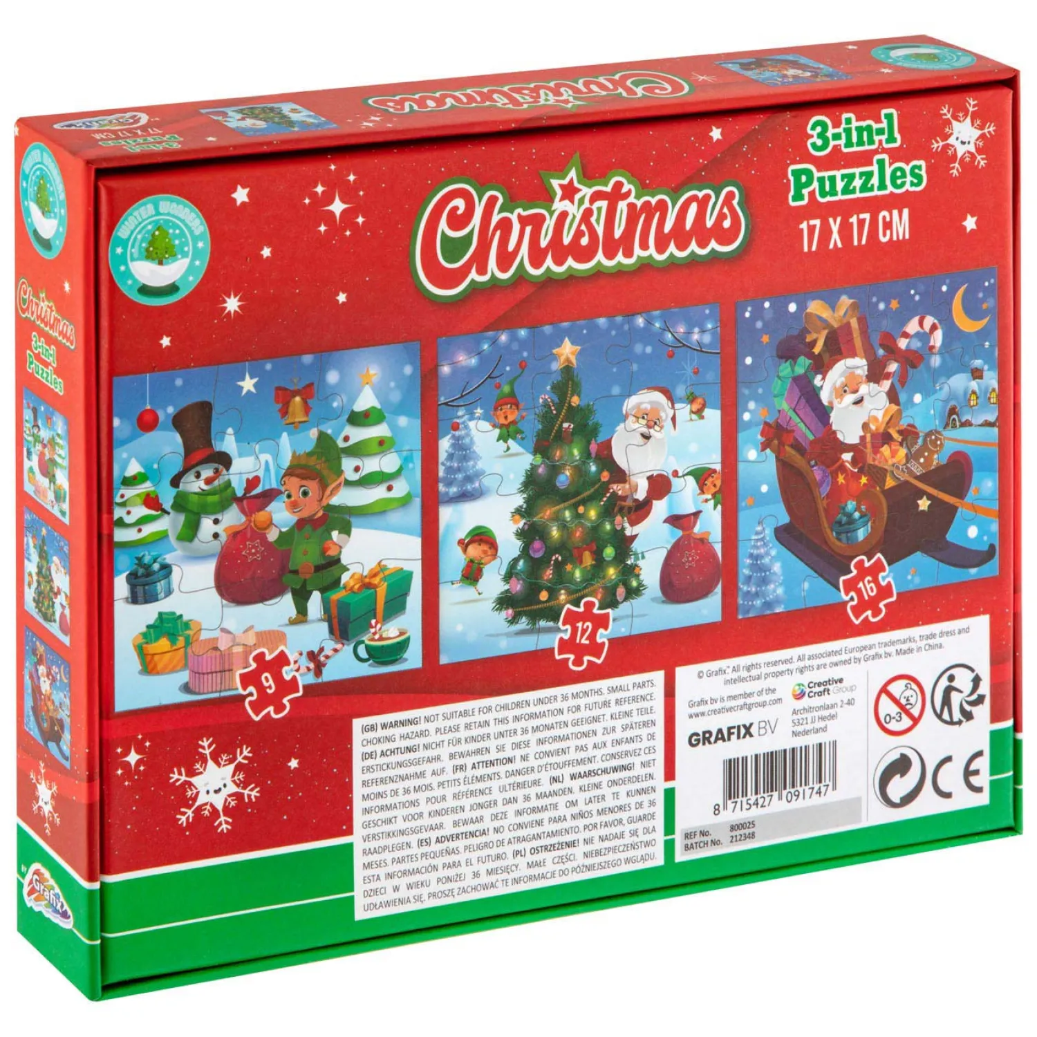 Kerst 3-in-1 Puzzel-Grafix Best