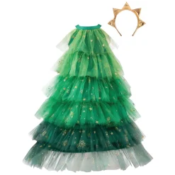 Kerstboomjurk met Haarband - 5-6 Jaar-Great Pretenders Best