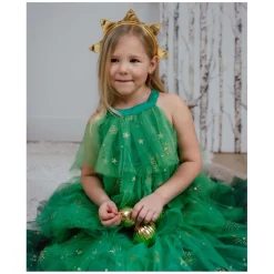 Kerstboomjurk met Haarband - 5-6 Jaar-Great Pretenders Best